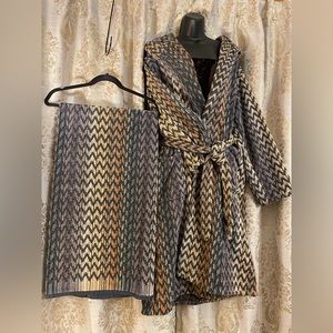 Missoni Robe and Bath sheet set oversized and gently used.